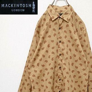 マッキントッシュ(MACKINTOSH)の希少 マッキントッシュ ロンドン ペイズリー 総柄 リネン混 長袖 シャツ(シャツ)