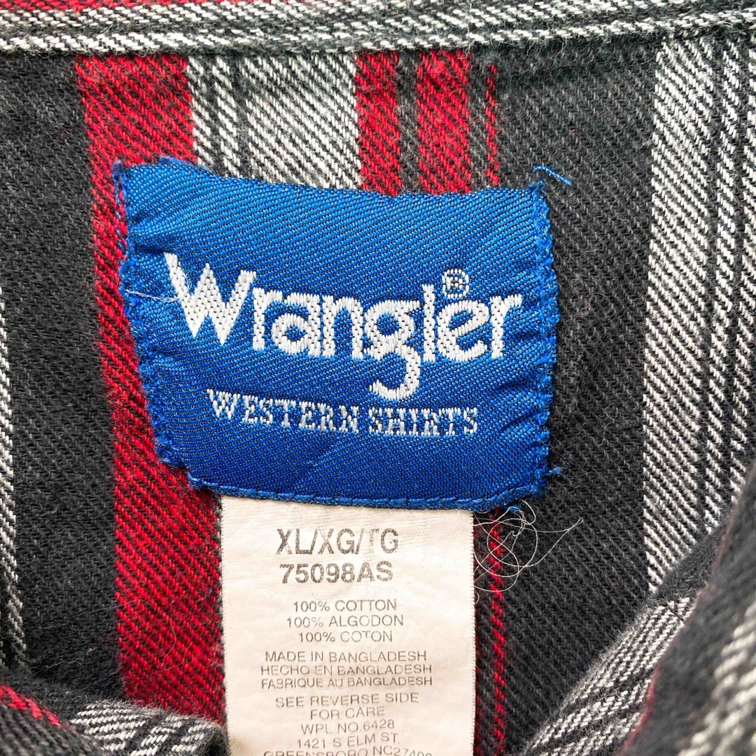 Wrangler(ラングラー)のラングラー　長袖シャツ　ワークシャツ　総柄　ストライプ　男女兼用　XLサイズ メンズのトップス(シャツ)の商品写真