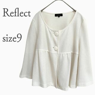 ReFLEcT - Reflect リフレクト カーディガン ボレロ 羽織り 5分袖 オフホワイト