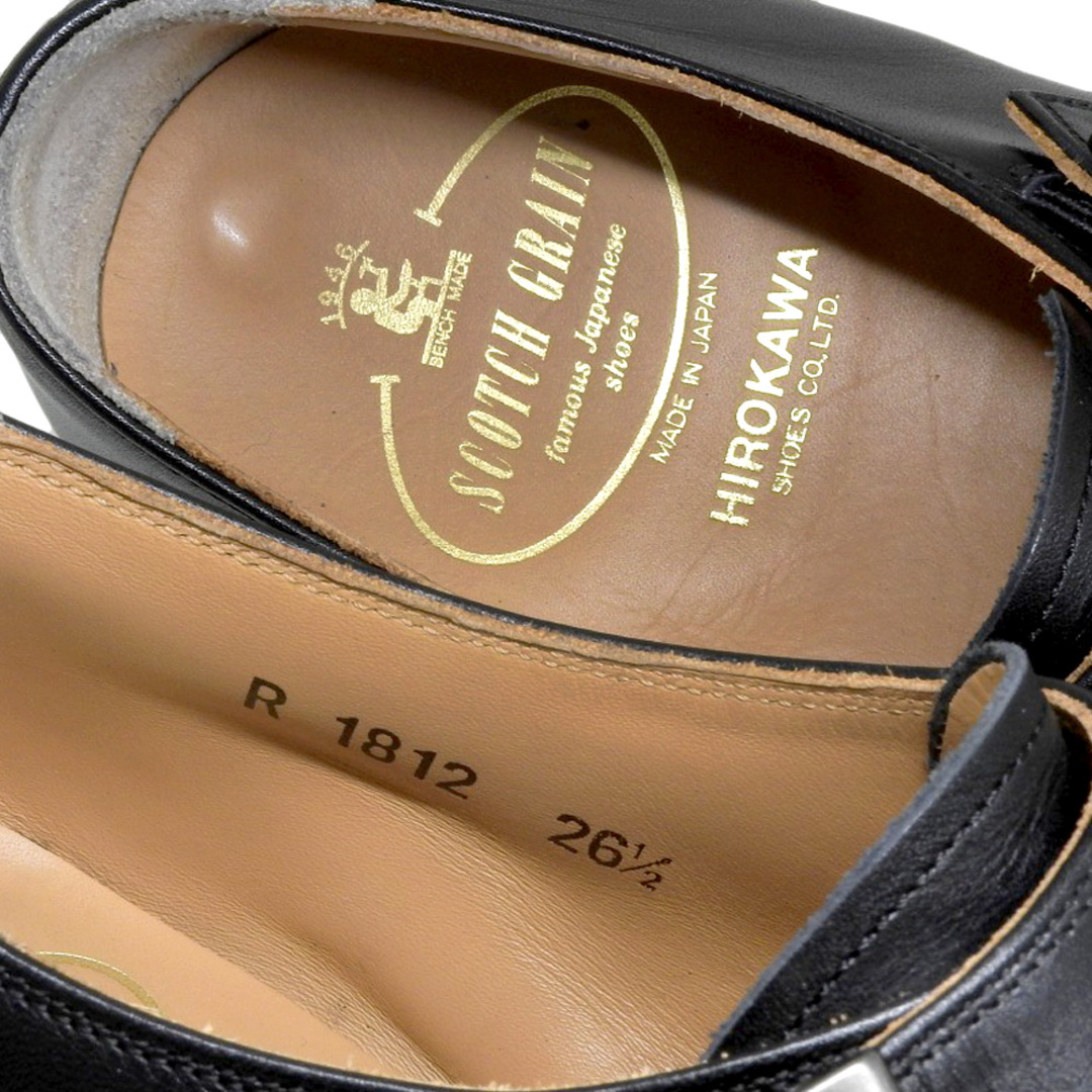 スコッチグレイン 美品 SCOTCH GRAIN スコッチグレイン 1812 ストレートチップ ダブルモンク シューズ メンズ ブラック 26.5 26.5 メンズの靴/シューズ(その他)の商品写真