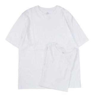 GRAPHPAPER グラフペーパー 2-Pack Crew Neck Tee 2パック クルーネック 半袖Tシャツ 2枚セット ホワイト系 3【中古】(シャツ)