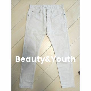 ビューティアンドユースユナイテッドアローズ(BEAUTY&YOUTH UNITED ARROWS)のBeauty&Youth デニムジーンズ アイボリーホワイトビューティー&ユース(デニム/ジーンズ)