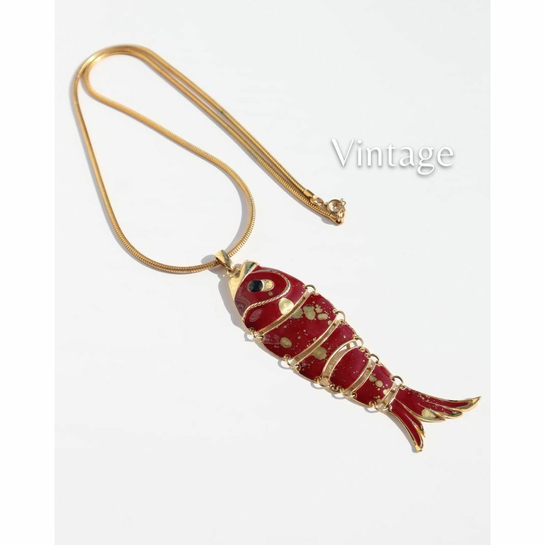 VINTAGE(ヴィンテージ)のバイカラー フィッシュ 魚 モチーフ チャンキー vintage ネックレス メンズのアクセサリー(ネックレス)の商品写真