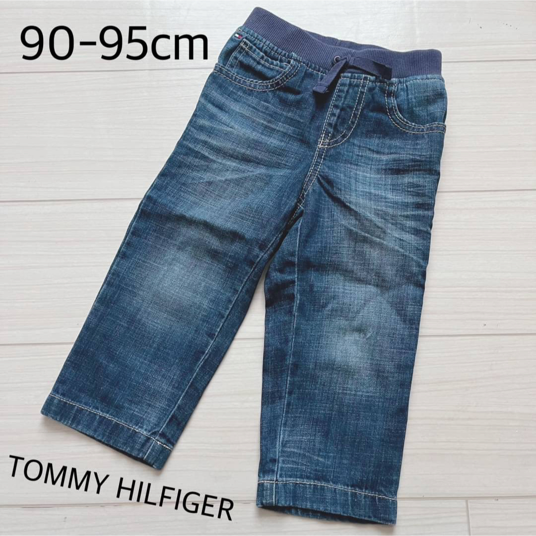 TOMMY HILFIGER(トミーヒルフィガー)のTOMMY HILFIGER キッズ ベビー デニム パンツ ウエストゴム  キッズ/ベビー/マタニティのキッズ服男の子用(90cm~)(パンツ/スパッツ)の商品写真