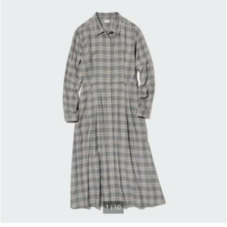 ユニクロ(UNIQLO)の新品　ユニクロ　フランネルワンピース(ロングワンピース/マキシワンピース)