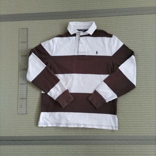 ポロラルフローレン(POLO RALPH LAUREN)のポロラルフローレン　メンズラガーシャツ　太ボーダー　M表記　茶色(Tシャツ/カットソー(七分/長袖))