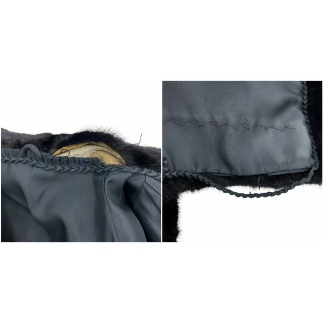 サガミンク 金サガ ダークミンクファー コート 毛皮 肩パッド 9 M 黒 レディースのジャケット/アウター(毛皮/ファーコート)の商品写真