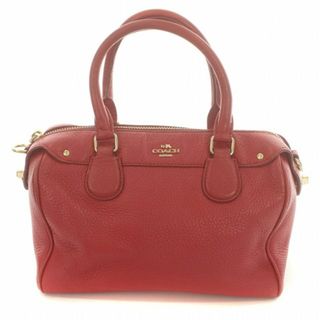 コーチ(COACH)のコーチ ミニベネット サッチェル ハンドバッグ ロゴ レザー 赤 F57521(ハンドバッグ)