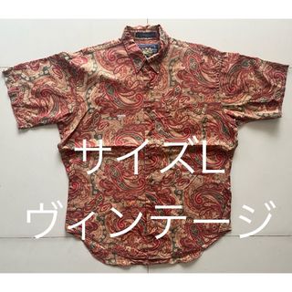 ラルフローレン(Ralph Lauren)のラルフローレン/チャップス/半袖シャツ/サイズL/総柄/ペイズリー柄/送料無料(シャツ)