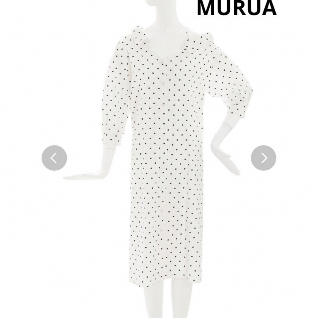 MURUA(ムルーア)のMURUA ドットワンピース レディースのワンピース(ひざ丈ワンピース)の商品写真