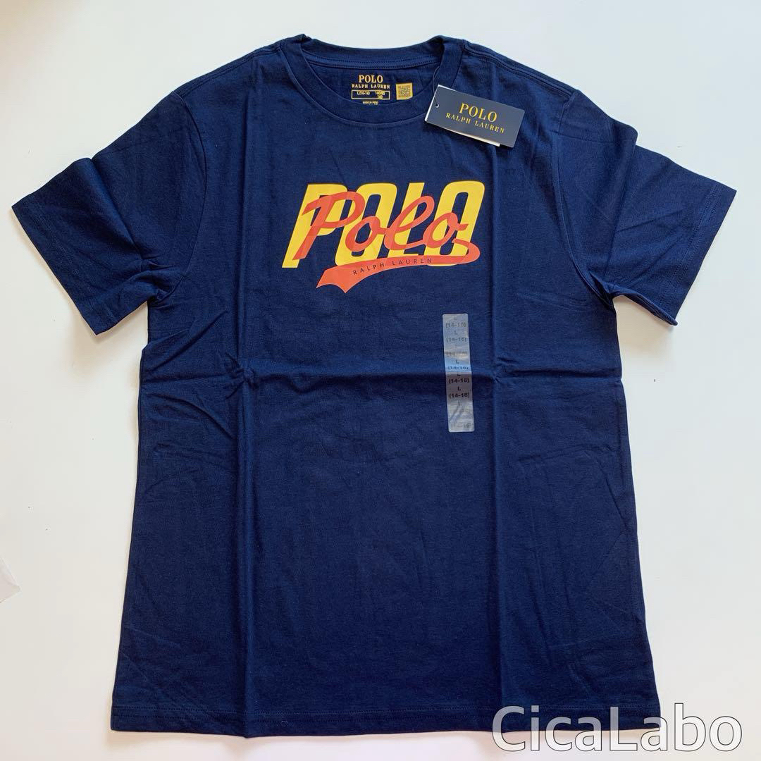 Ralph Lauren(ラルフローレン)の【新品】ラルフローレン POLOロゴ Tシャツ ネイビー XL(18/20) キッズ/ベビー/マタニティのキッズ服男の子用(90cm~)(Tシャツ/カットソー)の商品写真