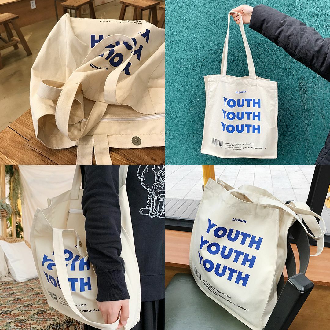 トートバッグ 肩掛けバッグ 通学 お出掛けバッグ Youth レディースのバッグ(トートバッグ)の商品写真