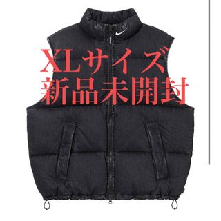 シュプリーム(Supreme)のSupreme Nike Denim Puffer Vest black XL(ダウンベスト)