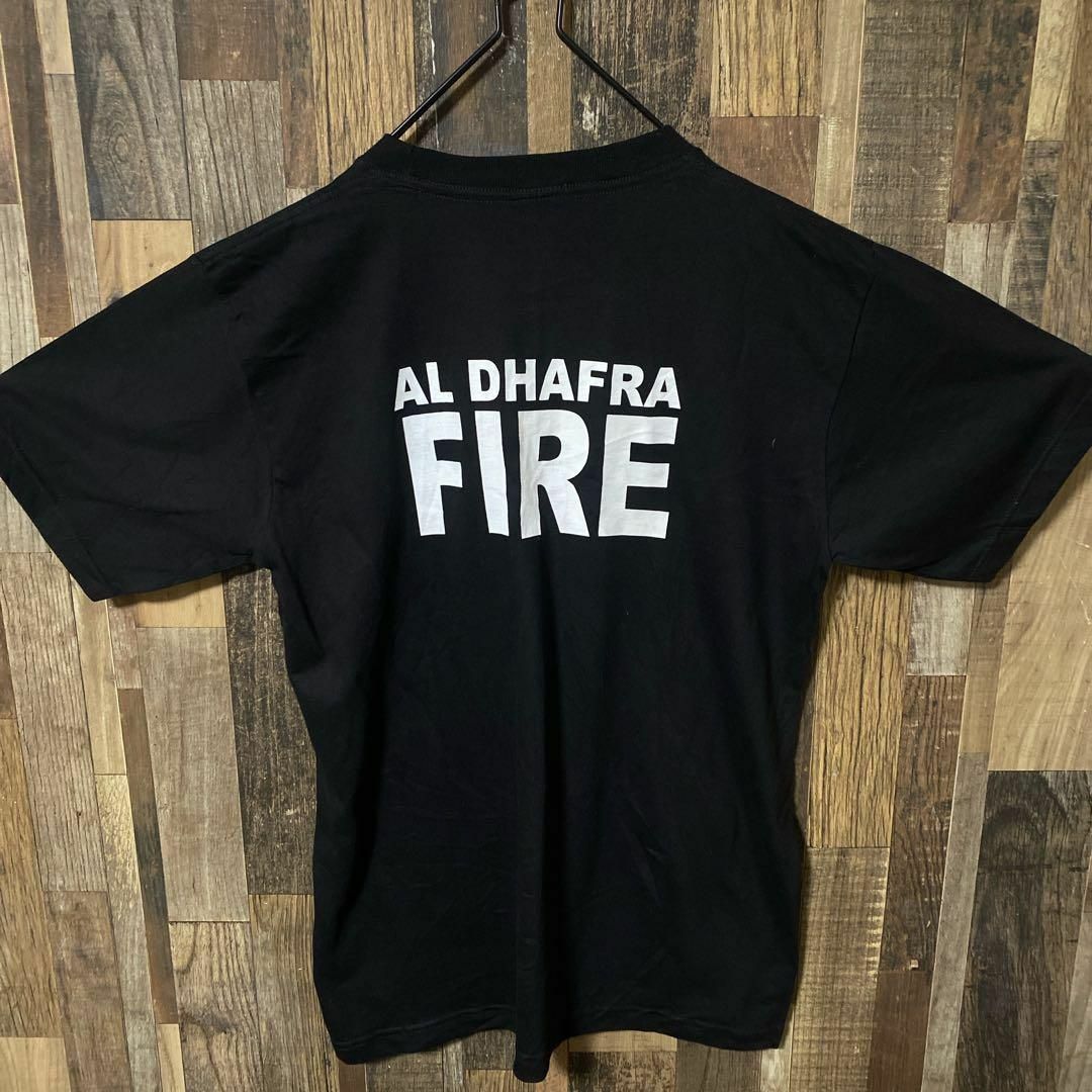 ブラック スカル ガイコツ L FIRE メンズ USA古着 半袖 Tシャツ メンズのトップス(Tシャツ/カットソー(半袖/袖なし))の商品写真