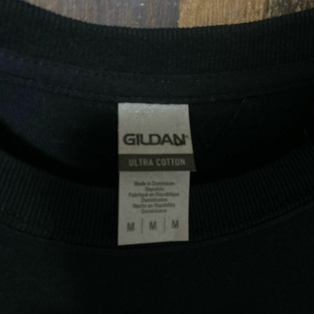 ブラック メンズ ギルダン 大判 英語 M USA古着 半袖 Tシャツ メンズのトップス(Tシャツ/カットソー(半袖/袖なし))の商品写真
