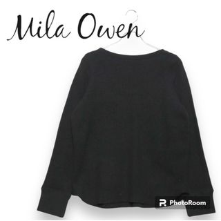 ミラオーウェン(Mila Owen)のミラ オーウェン Mila Owen 後ろ開きサーマルトップス （ブラック）(カットソー(長袖/七分))