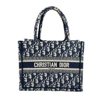 Christian Dior - 新品未使用 Christian Dior クリスチャンディオール Dior Book Tote ディオール ブック トート スモール ブルー エンブロイダリーキャンバス トートバッグ