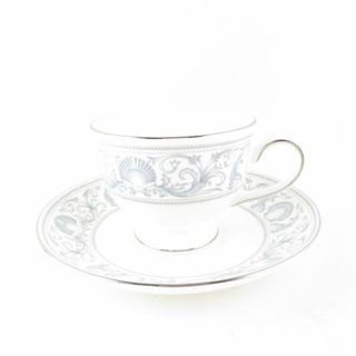 ウェッジウッド(WEDGWOOD)の美品 WEDGWOOD ウェッジウッド ドルフィンホワイト ティーカップ＆ソーサー 1客 リー SU5639T (グラス/カップ)