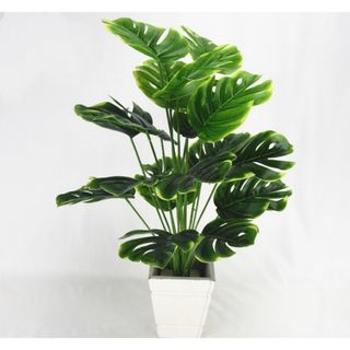 モンステラ フェイクグリーン 観葉植物　インテリア　造花　多肉 人工観葉植物(置物)