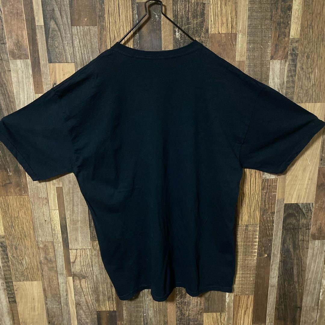 ブラック メンズ ギルダン チームロゴ XL USA古着 半袖 Tシャツ メンズのトップス(Tシャツ/カットソー(半袖/袖なし))の商品写真