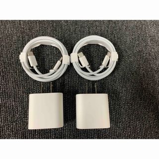 iPhone15,15Pro用高速充電器1mタイプC - Cケーブル付2セット (バッテリー/充電器)