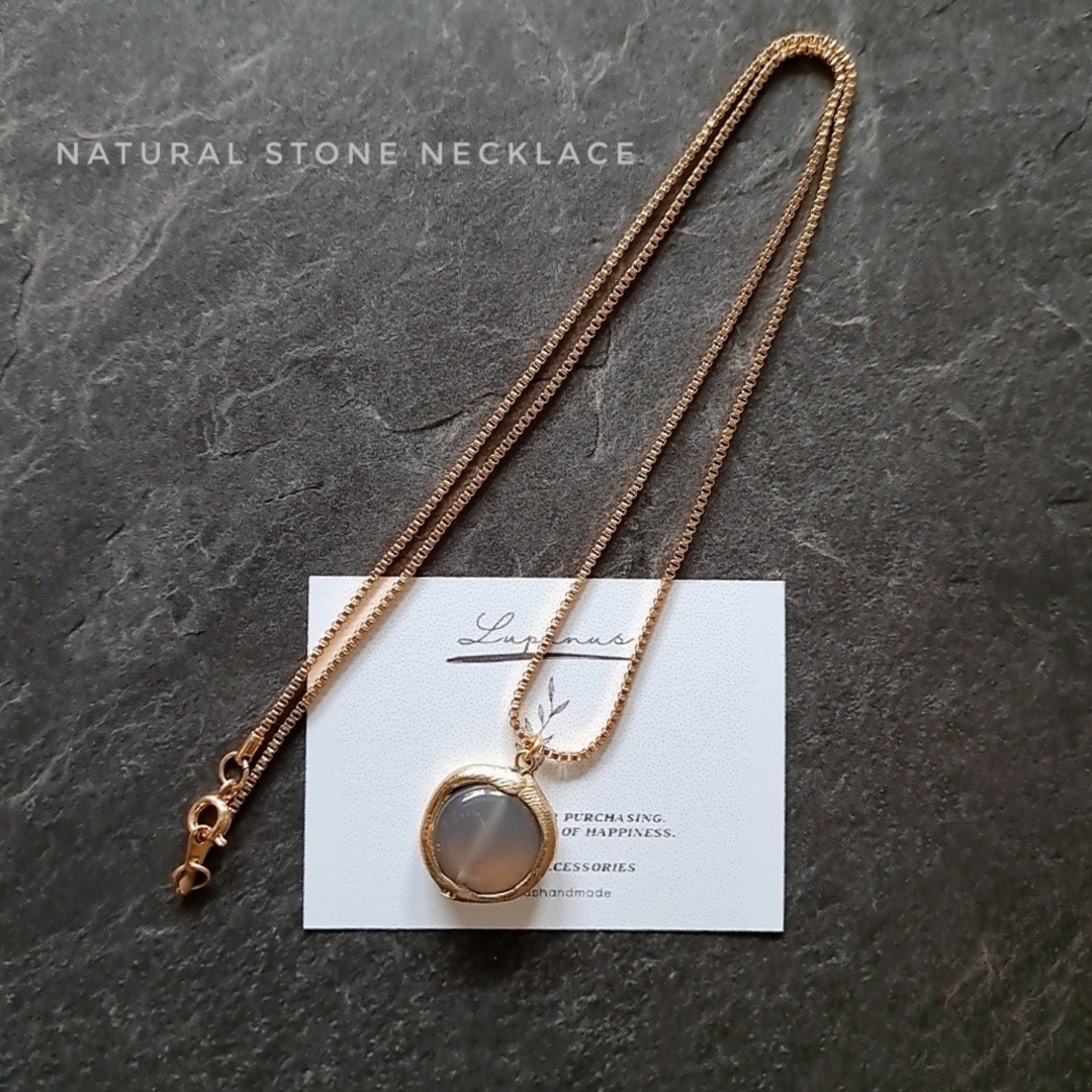 【natural stone necklace♡】天然石ネックレス ステンレス レディースのアクセサリー(ネックレス)の商品写真