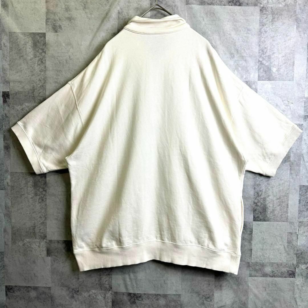 HUF - 希少 ハフ ハーフジップスウェット 半袖 刺繍センターロゴ HUF - 希少 ハフ ハーフジップスウェット 半袖 刺繍センターロゴ
