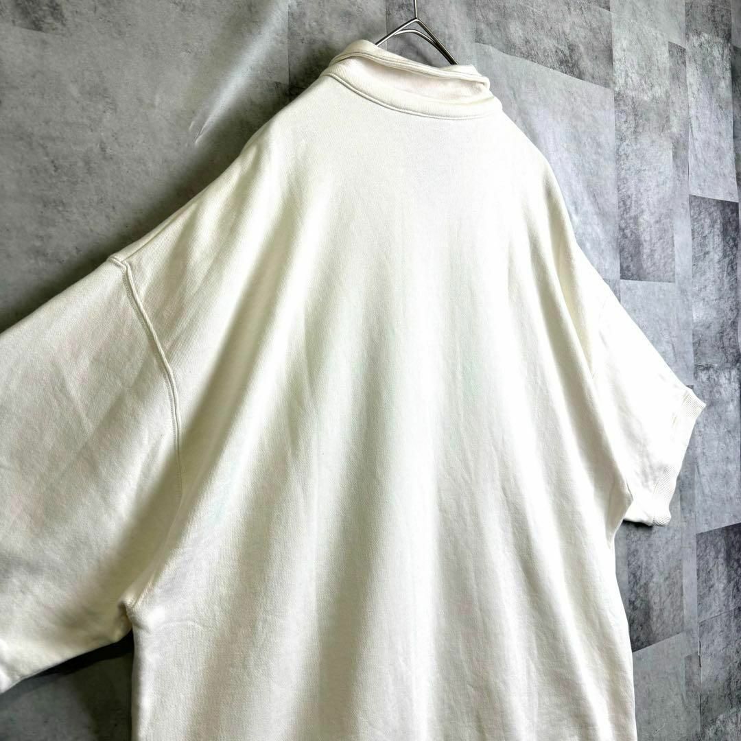 HUF - 希少 ハフ ハーフジップスウェット 半袖 刺繍センターロゴ HUF - 希少 ハフ ハーフジップスウェット 半袖 刺繍センターロゴ