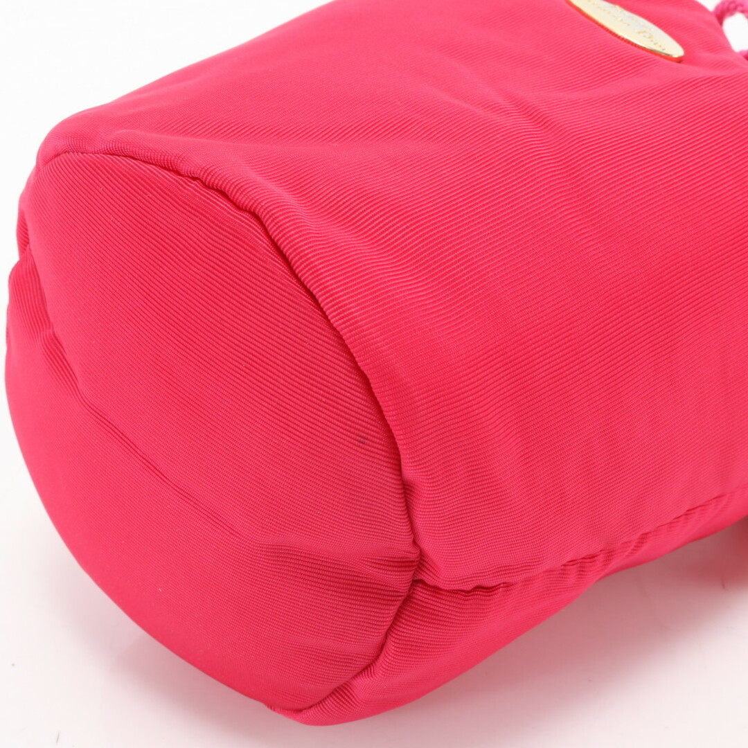 Christian Dior(クリスチャンディオール)の極美品 クリスチャン ディオール ポーチ ピンク ロゴ プレート 巾着 型 ミニ バッグ ハンド コスメ 婦人 レディース EHM X11-8 レディースのファッション小物(ポーチ)の商品写真