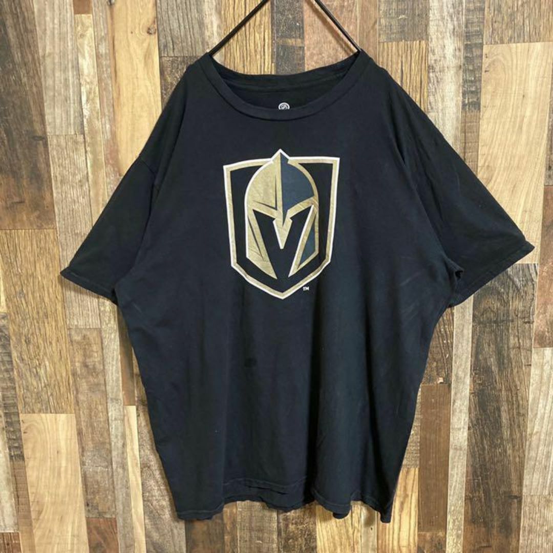 NHL ホッケー ベガス ゴールデンナイツ チーム ロゴ Tシャツ USA古着 メンズのトップス(Tシャツ/カットソー(半袖/袖なし))の商品写真