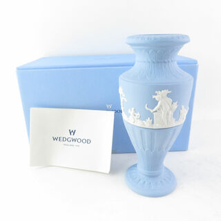 ウェッジウッド(WEDGWOOD)の美品 WEDGWOOD ウェッジウッド ジャスパー 一輪挿し 1点 花瓶 フラワーベース 置物 インテリア SY8345X (花瓶)