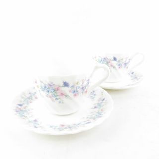 ウェッジウッド(WEDGWOOD)の美品 WEDGWOOD ウェッジウッド アンジェラ ティーカップ＆ソーサー 2客 ペア SU5758X (グラス/カップ)