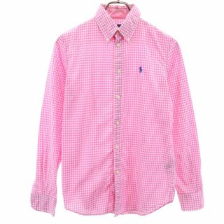 ラルフローレン(Ralph Lauren)のラルフローレン ギンガムチェック柄 長袖 ボタンダウンシャツ 4 ピンク×白 RALPH LAUREN レディース 古着 【240422】(シャツ/ブラウス(長袖/七分))