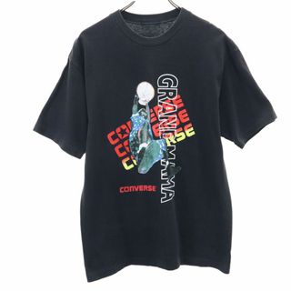 コンバース 日本製 半袖 Tシャツ ブラック系 CONVERSE メンズ 古着 【240422】 メール便可