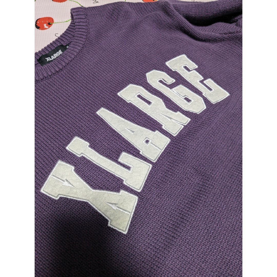 XLARGE(エクストララージ)のエクストララージ CREWNECK KNIT/コットンニット メンズ Sサイズ メンズのトップス(ニット/セーター)の商品写真