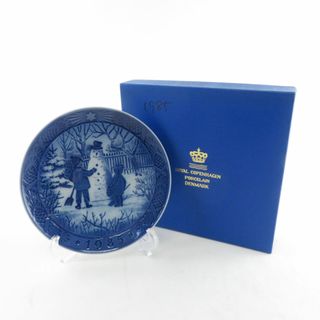 ロイヤルコペンハーゲン(ROYAL COPENHAGEN)の未使用 ROYAL COPENHAGEN ロイヤルコペンハーゲン 1985年 イヤープレート 1枚 飾皿 記念 メモリアル インテリア SO1104L (食器)