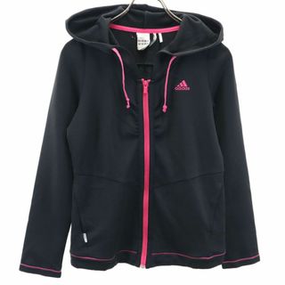 アディダス(adidas)のアディダス トレーニング 長袖 ジップパーカー M 黒 adidas レディース 古着 【240422】(トレーニング用品)