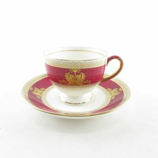 ウェッジウッド(WEDGWOOD)の美品 WEDGWOOD ウェッジウッド コロンビア パウダールビー ティーカップ＆ソーサー 1客 リー SY9044G (グラス/カップ)