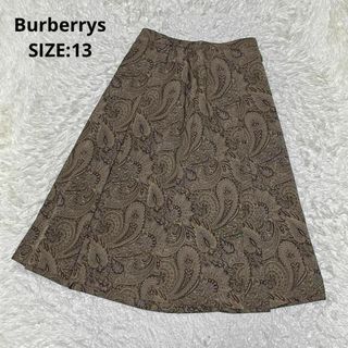 バーバリー(BURBERRY)の大きいサイズ Burberrys ヴィンテージ ペイズリースカート フレア(ロングスカート)