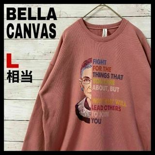 b21 希少 BELLA CANVAS 英字ロゴ 人物 くすみカラー スウェット(スウェット)