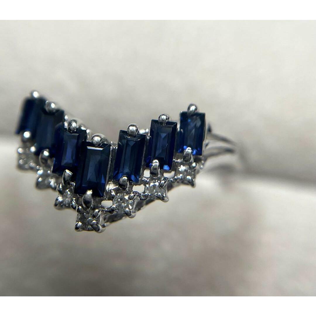 JD44★高級 ブルーサファイア0.76ct ダイヤ プラチナ リング JD44★高級 ブルーサファイア0.76ct ダイヤ プラチナ リング