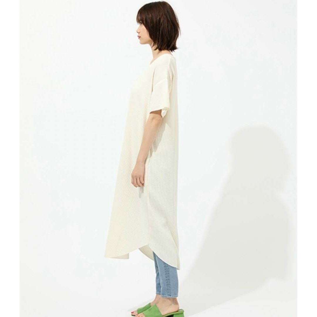 AZUL by moussy(アズールバイマウジー)の1回のみ着用 AZUL BY MOUSSY サーマルヘンリーワンピース 美品 レディースのワンピース(ロングワンピース/マキシワンピース)の商品写真