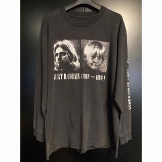 激レア90'S KURT COBAIN 追悼ロンTシャツ  NIRVANA(Tシャツ/カットソー(七分/長袖))