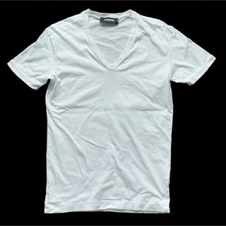ディースクエアード(DSQUARED2)の美品　DSQUARED2 ディースクエアード　コットンVネック半袖TシャツS(Tシャツ/カットソー(半袖/袖なし))