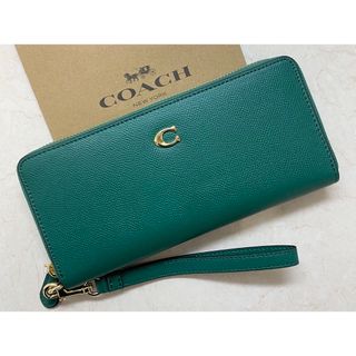 コーチ(COACH)の[新品未使用]✨COACH✨アラウンドジップ長財布　ストライプ付き✨(財布)