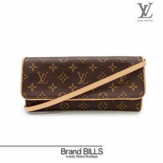 ルイヴィトン(LOUIS VUITTON)の未使用品 ルイヴィトン ポシェット・ツインGM M51852 ショルダーバッグ クラッチバッグ モノグラム ブラウン ゴールド金具(ショルダーバッグ)