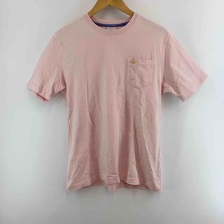 ArooRs brothers メンズ Tシャツ（半袖）ピンク 胸ポケット ロゴ刺繍(Tシャツ/カットソー(半袖/袖なし))