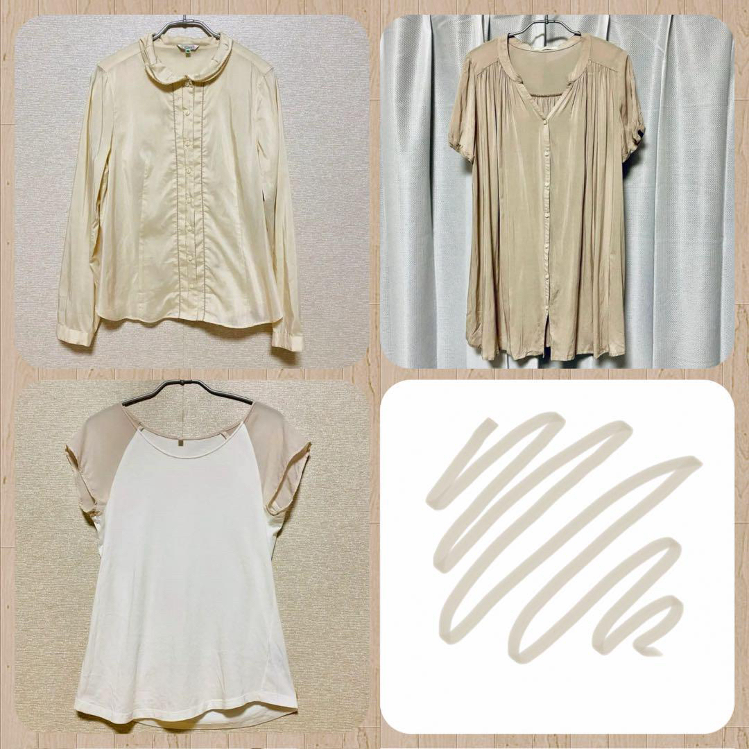 MUJI (無印良品)(ムジルシリョウヒン)のシースルーシャツ 3枚 レディースのトップス(Tシャツ(半袖/袖なし))の商品写真