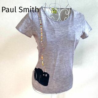 ポールスミス(Paul Smith)のポールスミス　Tシャツ　半袖　グレー　ストライプ　カメラ　デザインTシャツ(Tシャツ(半袖/袖なし))