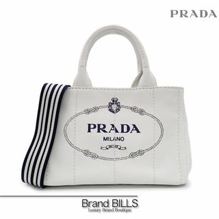 プラダ(PRADA)の未使用品 プラダ カナパ ハンドバッグ ショルダーバッグ 2way 1BG439 ホワイト ゴールド金具 トライアングルロゴ(ハンドバッグ)